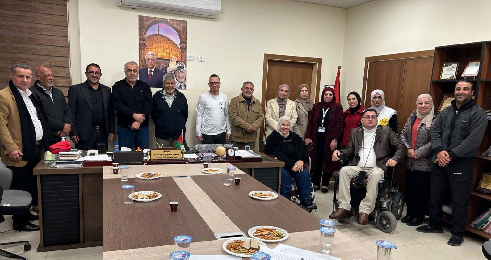 اللجنة التنسيقية للمؤسسات العاملة مع الأشخاص ذوي الإعاقة تزور مديرية صحة طولكرم