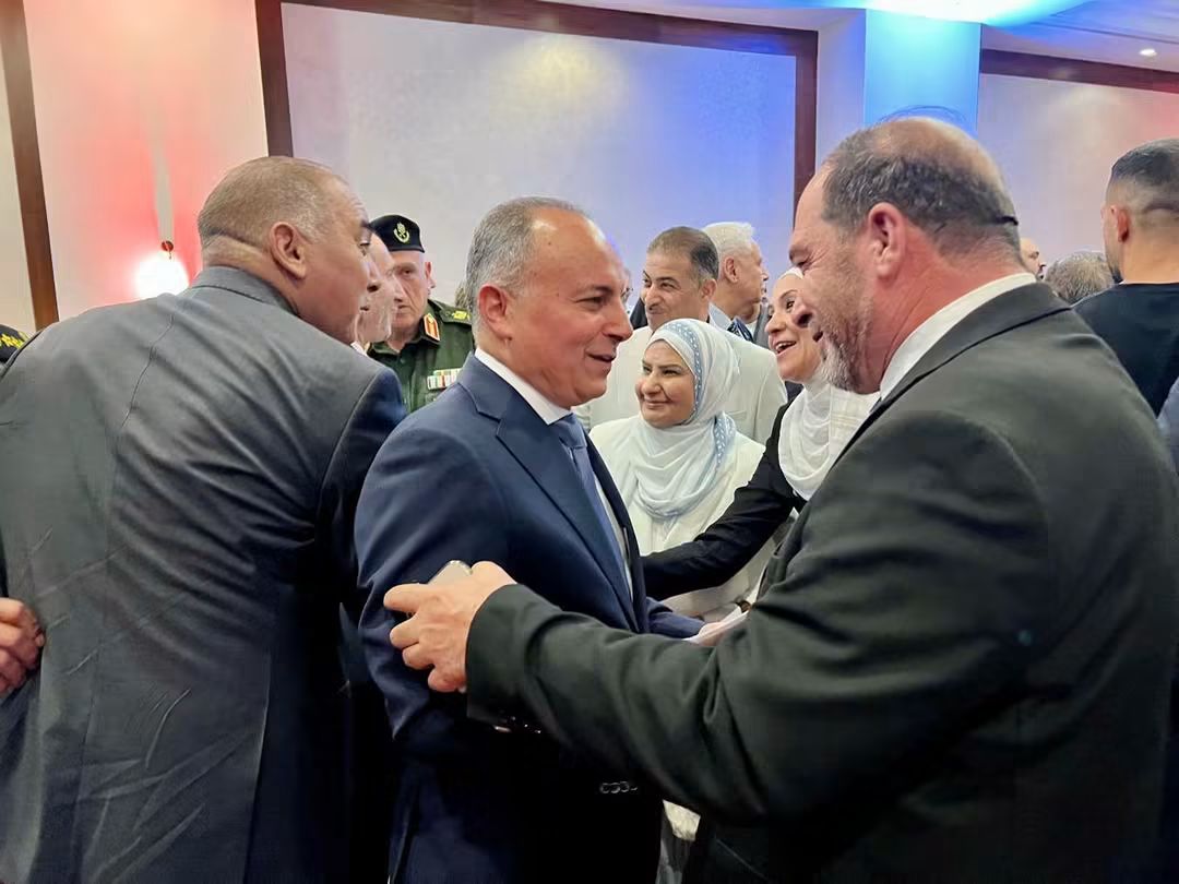 محافظ طولكرم  اللواء د. كميل يشارك في حفل  استقبال بمناسبة اليوم الوطني المصري